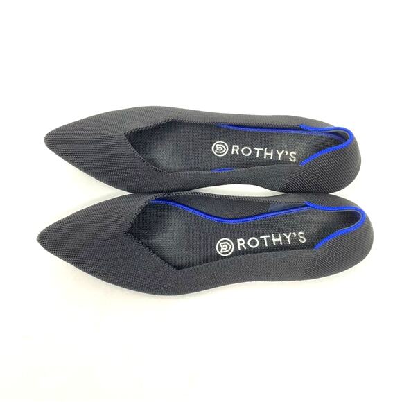 Rothy’s | Black the Point Flats Knit Slip Ons Blue 10.5 - Picture 2 of 7